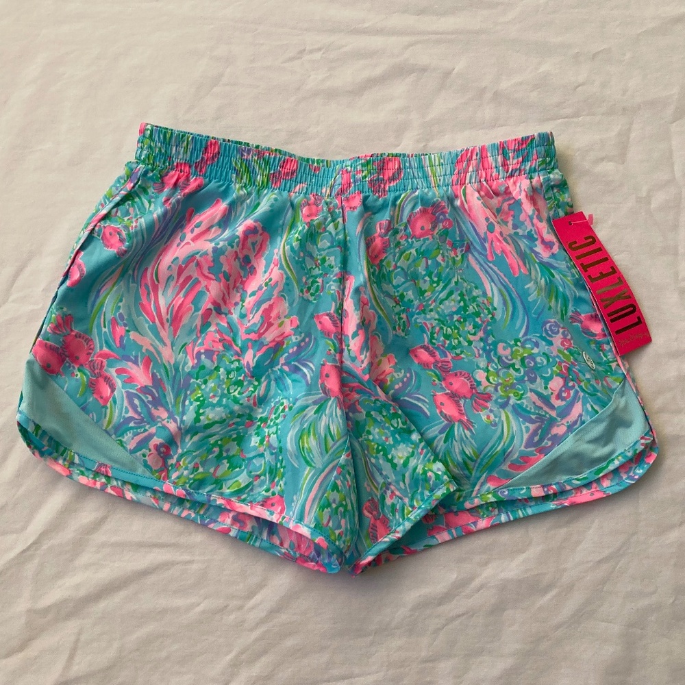 Lilly Pulitzer sz XS Ocean Trail Short Amalfi Blue Best Fishes NWT